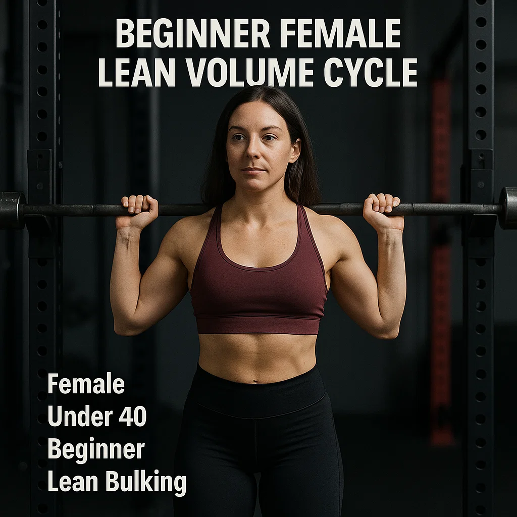 Ciclo de volume magro feminino iniciante